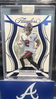 2025 Panini Flawless Emeka Egbuka Rookies Sapphire Rookie RC #/20 Buccaneers