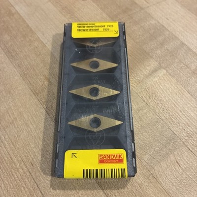 SANDVIK VBGW160404T01020F 7525 CBN CARBIDE INSERTS