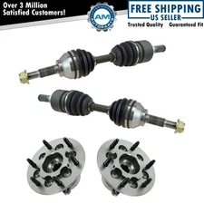 Front CV Axle Shafts & Wheel Hub Bearing Assemblies Set of 4 for Chevy GMC New