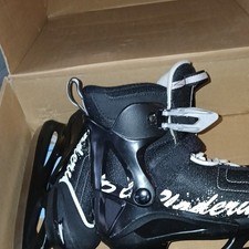 Bladerunner Micro Ice Adjustable Youth Figure Skates Black White US 2-5