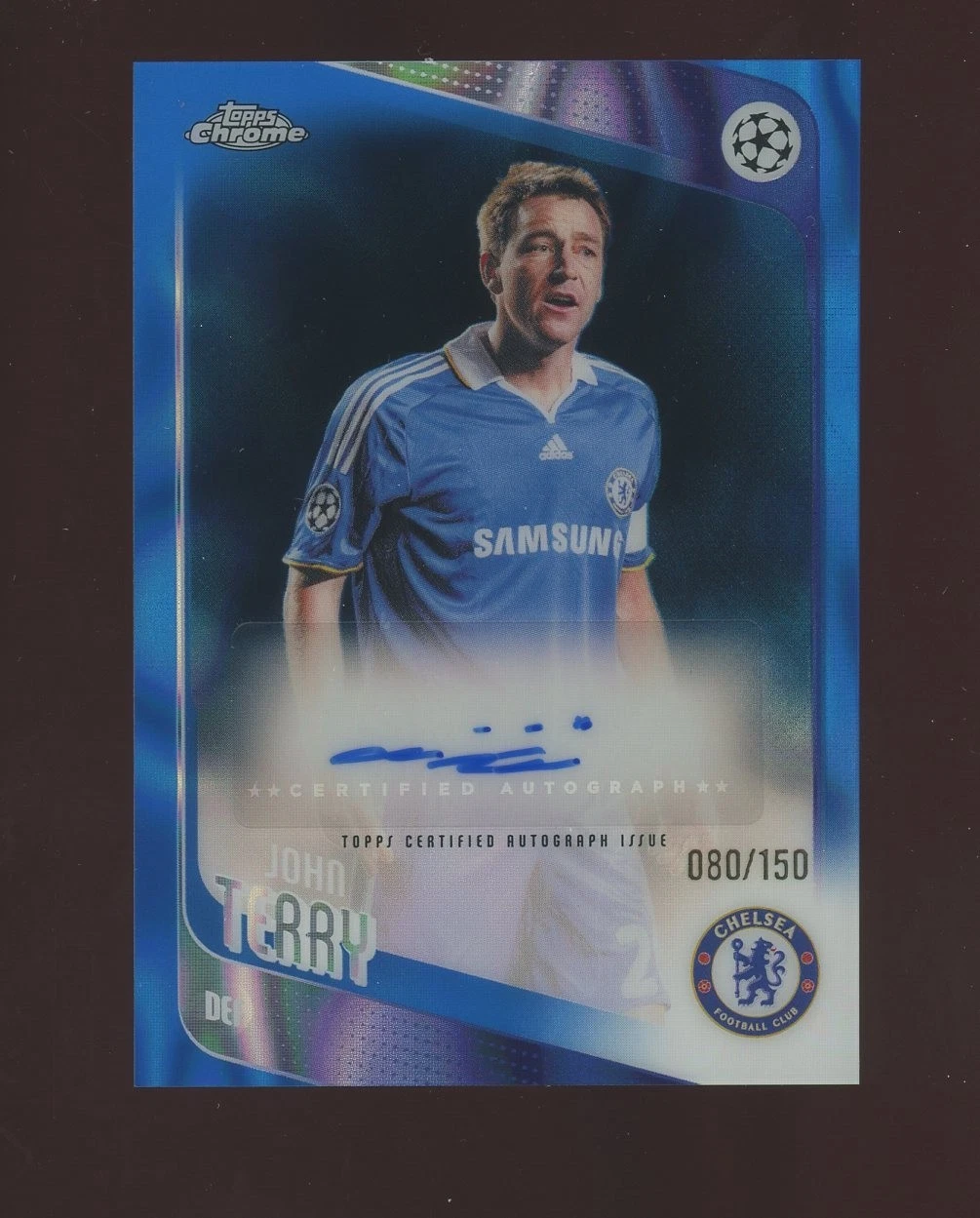 2025-26 Chrome UCC Soccer John Terry Blue Lava /150