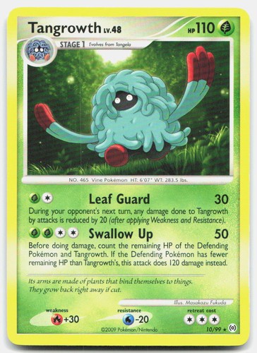 Arceus Tangrowth 10/99 Moderately Played Pokemon Holo Rare Tcg Card
