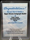 Dylan Harper 2025-26 Topps Chrome Spurs TCAR-DH Rookie Auto Redemption