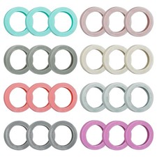 Soft Key Caps 24 Pcs, Round Stretchy Key Identifiers, 8 Colors