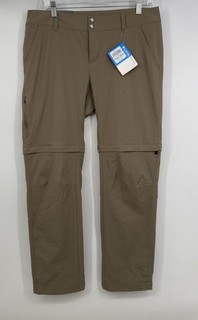 Columbia Womens Tan Saturday Trail Straight Leg Convertible Hiking Pants Size 12
