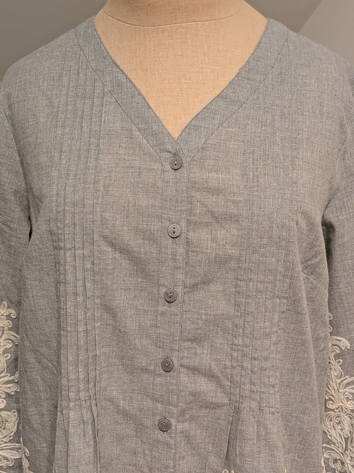 Coldwater Creek Lagom Top Womens Sz S Embroidered… - image 2
