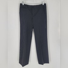 Lauren Ralph Lauren Straight Leg Pinstripe Pants French Navy White Size 4P Work