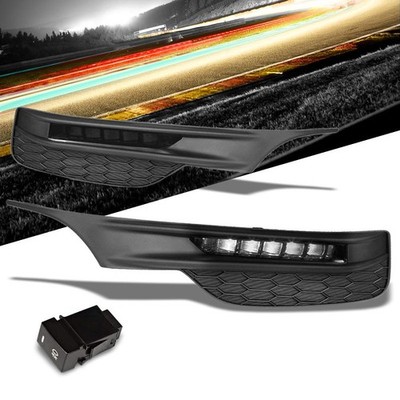 Front Bumper Driving Fog Light Lamp 12V 6000K LED Smoke Lens For 16-17 Accord