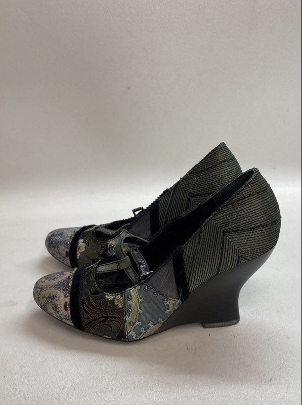 Kenzie Marathon Patchwork Studded Pointed Toe Mar… - image 4