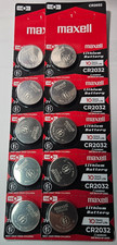 10 PK CR2032 MAXELL MADE IN JAPAN DL2032 ECR2032 GREAT EXP 12/2036 FREE SHIP