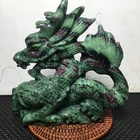 1360g  Natural   ruby zoiste Stone Quartz   Carving dragon   md3783