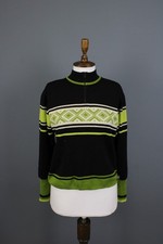 DALE OF NORWAY Multi Fair ISle Mock Neck Raglan Sleeve 1/4 Zip Sweater Size M