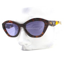 Prada Sunglasses SPR A02 17N-50B Brown Havana Yellow Purple Lens with Case