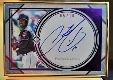 Francisco Lindor - Cleveland: 2018 Topps Transcendent Gold Frame Auto 5/10