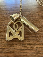 Vintage Sewing Needle,thimble, Sheers Necklac...