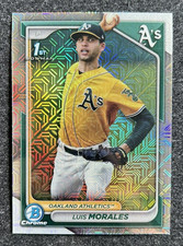 2024 Bowman Chrome Mega #BCP-157 1st Bowman Mojo Luis Morales Oakland Athletics