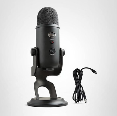 Blue Yeti USB Microphone, Logitech for Creators, Blackout Color