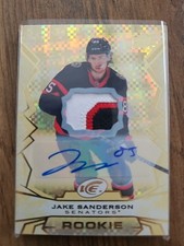 Upper Deck Ice 2022-23 Jake Sanderson Rookie Auto Patch 3 colors #108 86/99