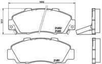 Brembo Bremsbelagsatz Scheibenbremse Prime P 28 026 FüR Honda Accord CR HR Rover