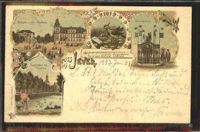 Jever i. Oldbg. Castle Tower Market Square x 1897