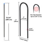 Yescom 8 Pack Trampoline Enclosure Poles w/ Caps & 11" U Shaped Ground Anchors — photo 2