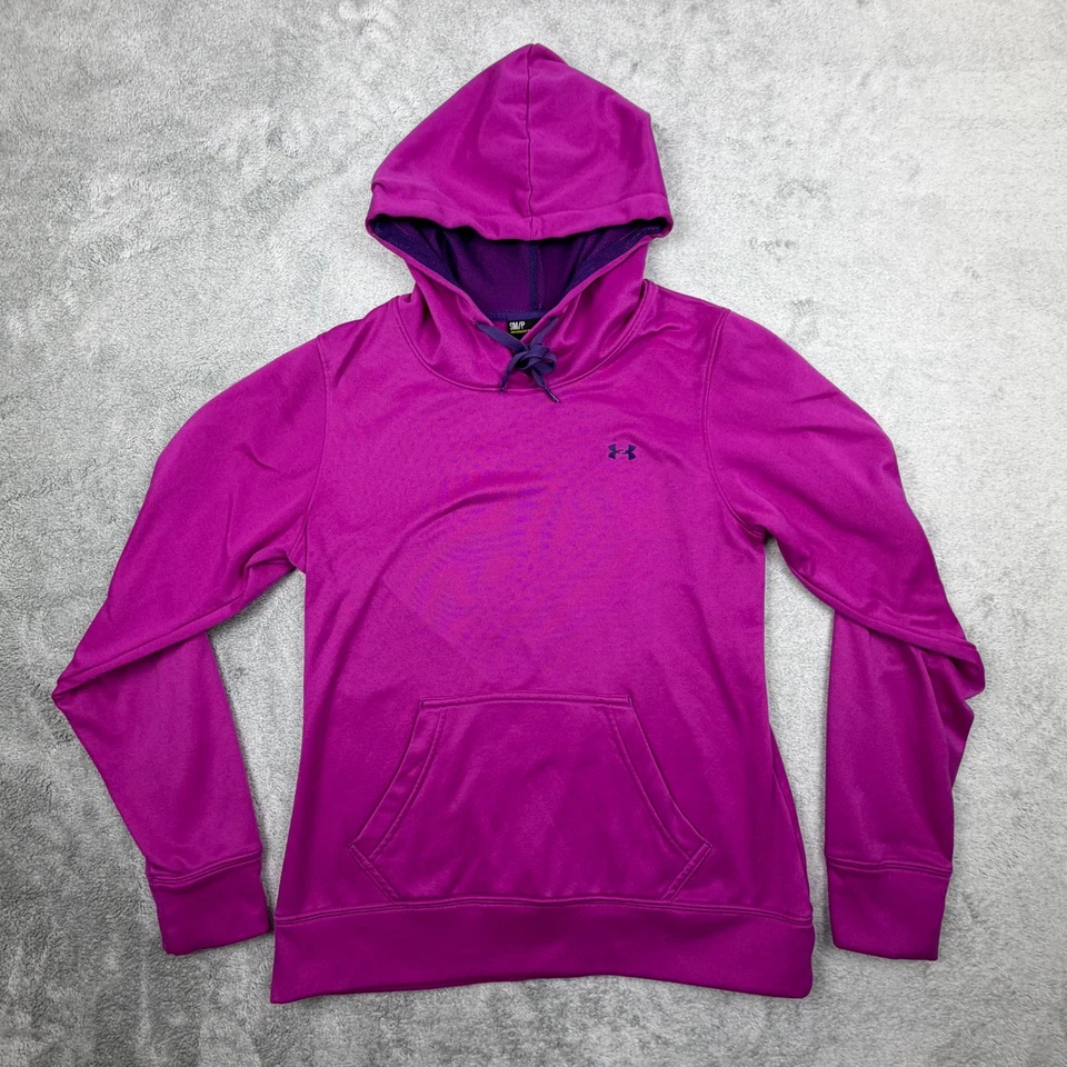 Sudadera con capucha Under Armour para niña semi-ajustada pequeña magenta púrpura Foto 2 de 4
