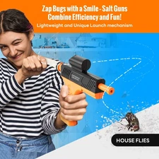 Finger-Sling-Equipped Reusable Indoor-Suitable Finger-Sling Salt Blaster Bug Gun