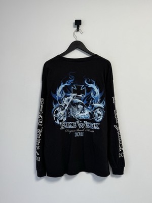 Bike Week Vintage Long Sleeve Y2K style hype Size XL Black