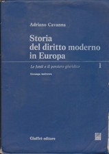 Cavanna Storia del diritto moderno in europa vol. 1° Giuffrè 1982