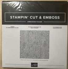Stampin Up Retired TIMBER 3D Embossing Folder NEW
