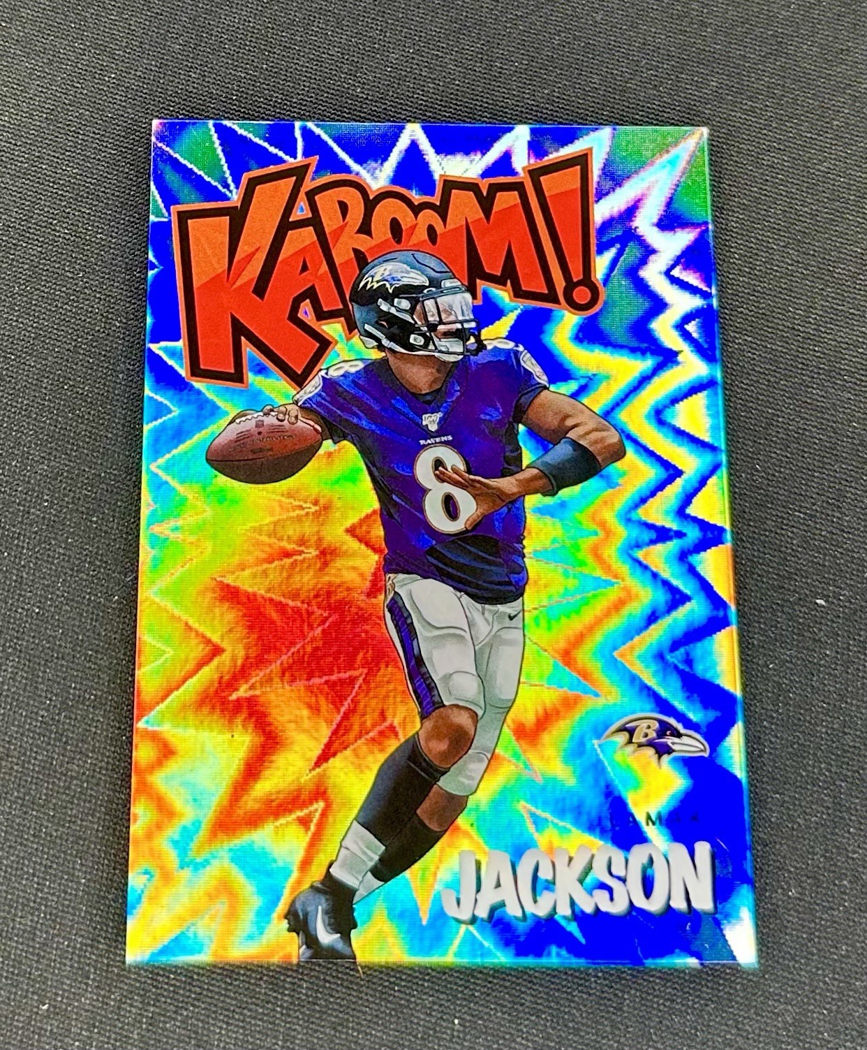 2020 Lamar Jackson Panini Absolute Football Kaboom Holo Vertical #K-LJ KABOOM!