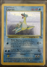1999 lapras pokemon card value 1999 Wizards of the Coast Pokemon Fossil 10/62 Lapras Holo main image 1