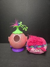 Dreamworks Trolls Coronation Pod Playset  Poppy Plush Toy Head