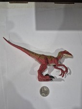Jurassic World Camp Cretaceous Red Velociraptor Savage Strike Dinosaur A5