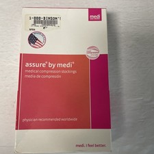 Assure By Medi Medical Compression Stockings Thigh W/TB CT Large 30-40mmHg Black