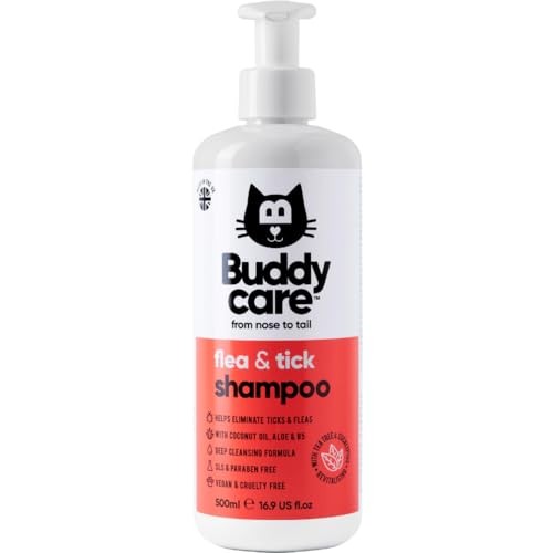 Shampooing puces chat Buddycare apaise les démangeaisons et stoppe les tiques