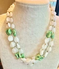 Vintage 1950s–1970s Japanese Costume Jewelry Double-Strand Beaded Choker