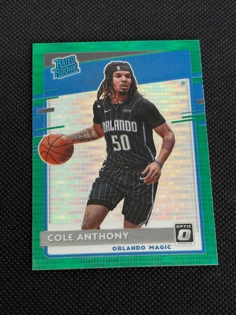 2020-21 Donruss Optic Cole Anthony Green Pulsar Prizm RC #165 Panini Fanatics
