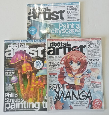 Digital Artist magazine 3 x Issues #15 #16 & #17 no discs 2010/11