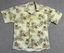 Pierre Cardin Shirt Mens Large Floral Hawaiian Button Up Vintage Retro Print 90s