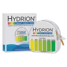 Hydrion Test Paper,Dispensor,0-1000 ppm,PK10 QC-1001 Hydrion QC-1001