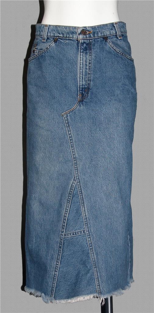 VTG Levi's Patchwork Distressed Light Blue Denim … - image 1