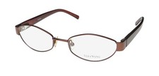NEW VERA WANG V145 EYEGLASS FRAME RED 49-17-130 GEOMETRIC WOMENS METAL  PLASTIC