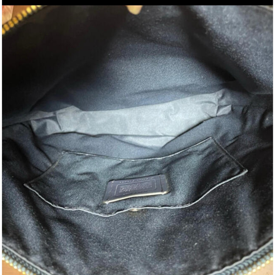 Coach Shoulder Bag Blue Leather Python Embossed L… - image 3