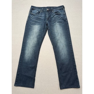 Buffalo David Bitton Jeans Men's 33x32 Blue Dark Wash Evan-X Slim Stretch Denim