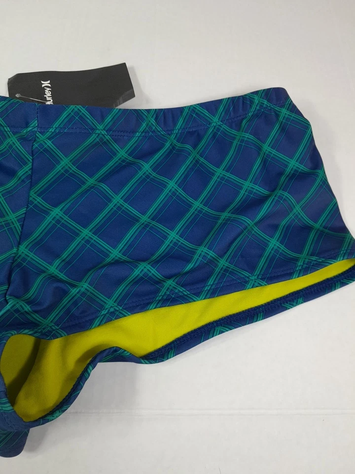 Nuevo con etiquetas Pantalones cortos de natación para niños Hurley para niños Y2k a cuadros talla XL Foto 3 de 4