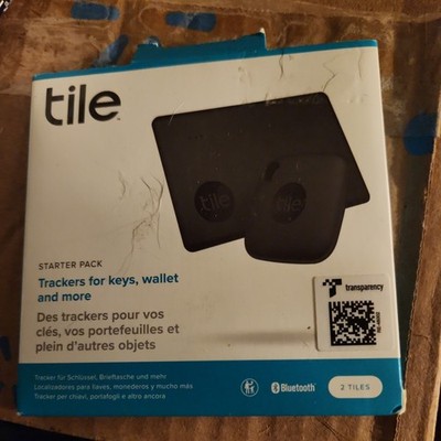 Tile Starter Pack 2022 (Mate + Slim) Universal Bluetooth Tracker - Black, 2-Pack