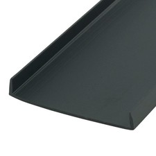 Outwater Plastics Black 2'' Styrene Plastic U-Channel/C-Channel 36 Inch Lengt...