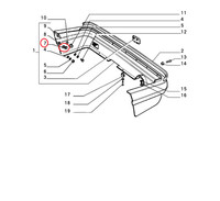 Originale Vordere StoßStangehalterung Lancia Thema 82390944 Oe/Oem