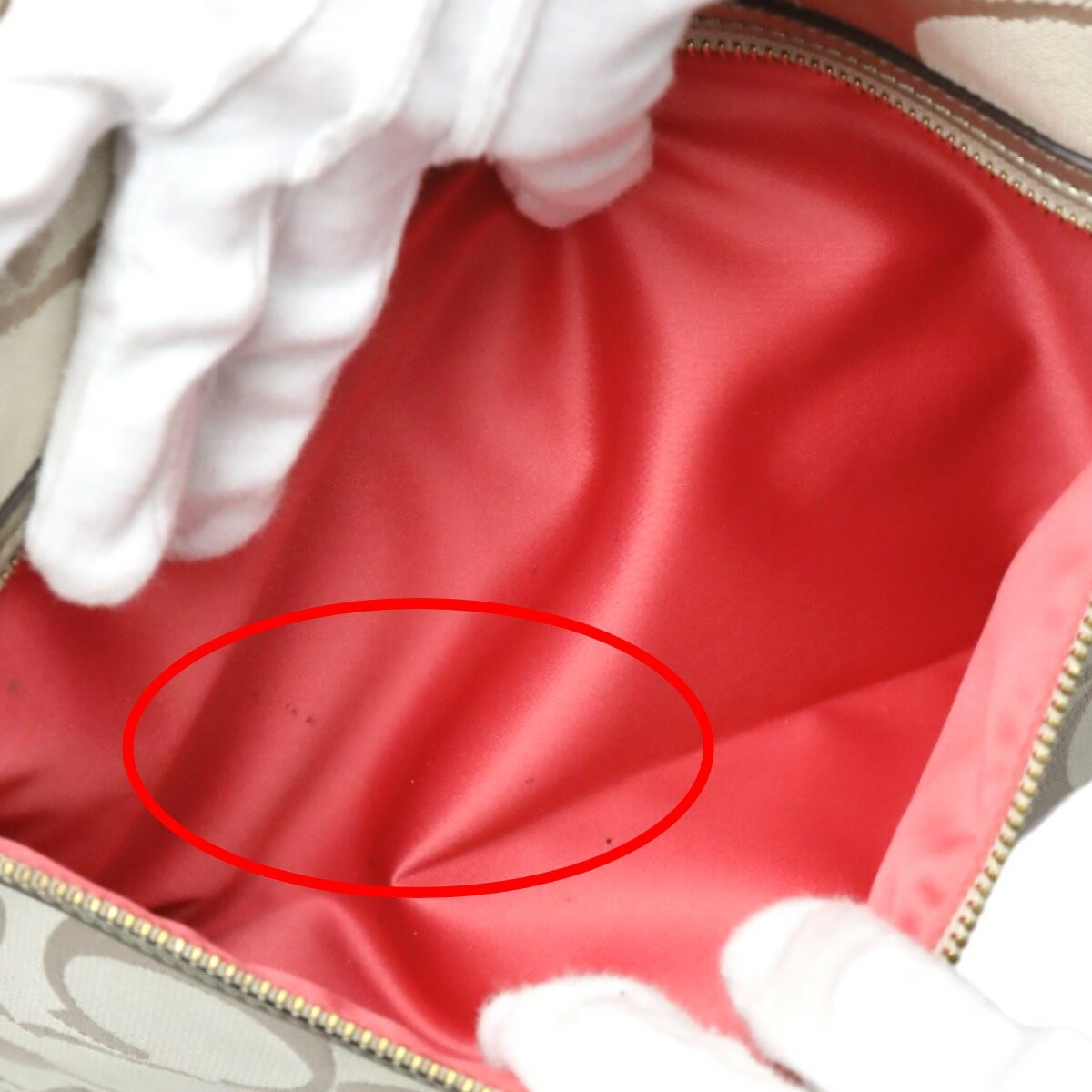 COACH Poppy Signature Harry Tote Bag 22447 Leather Beige/Metallic A-260113-3 thumbnail 15